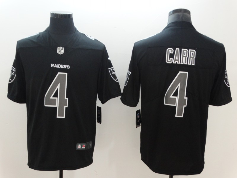 Men's Las Vegas Raiders Derek Carr #4 Black Authentic Jersey